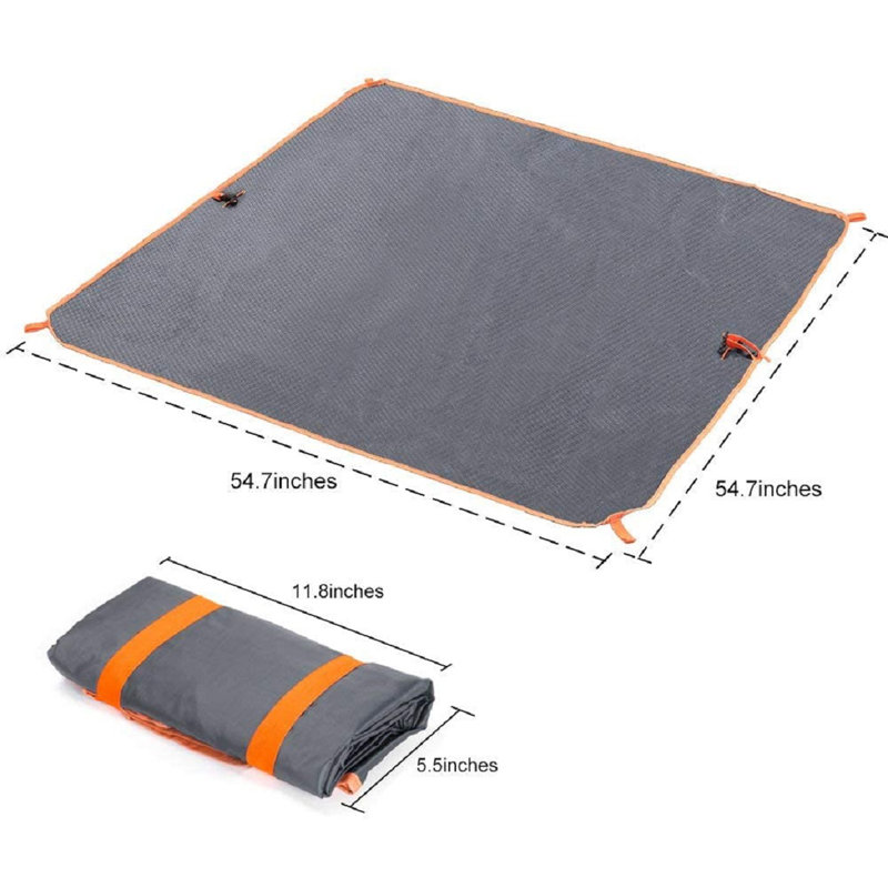 Couverture de pique-nique multifonctionnelle, service pour 2, Gris