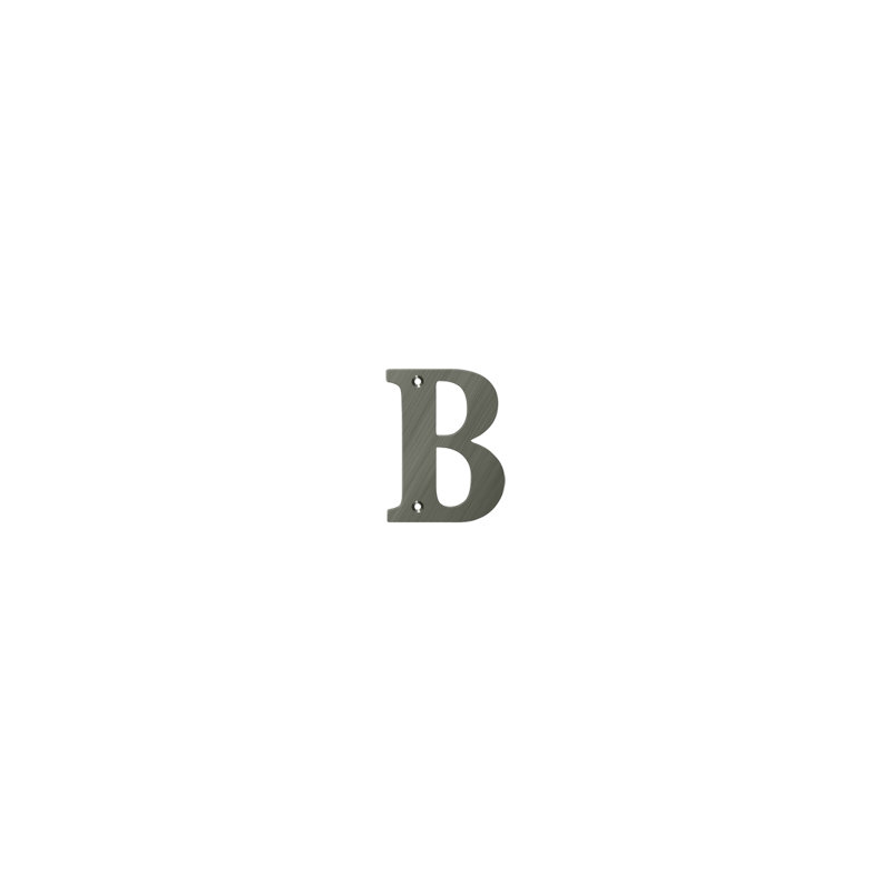 4" H Brass House Letter, Lifetime Brass, F