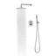 Système de douche, ensemble de robinet de douche mural pour salle de bain avec pomme de douche à pluie haute pression en acier inoxydable 10 po, ensemble de valve de douche à pression équilibrée 2 voies