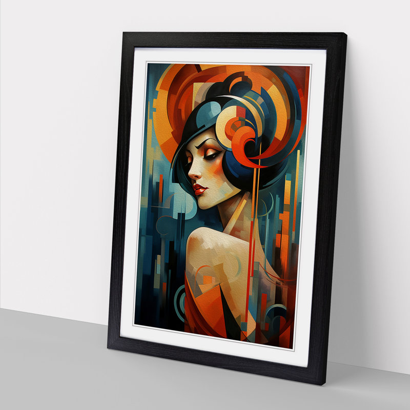 Single Picture Frame Print on Wood, 46cm H x 34cm W, Black Framed