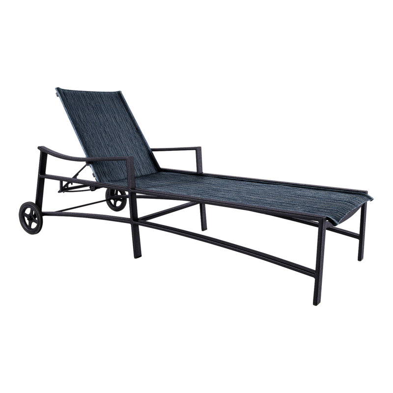 Avana Outdoor Chaise Lounge, Collect Indigo, Graphite