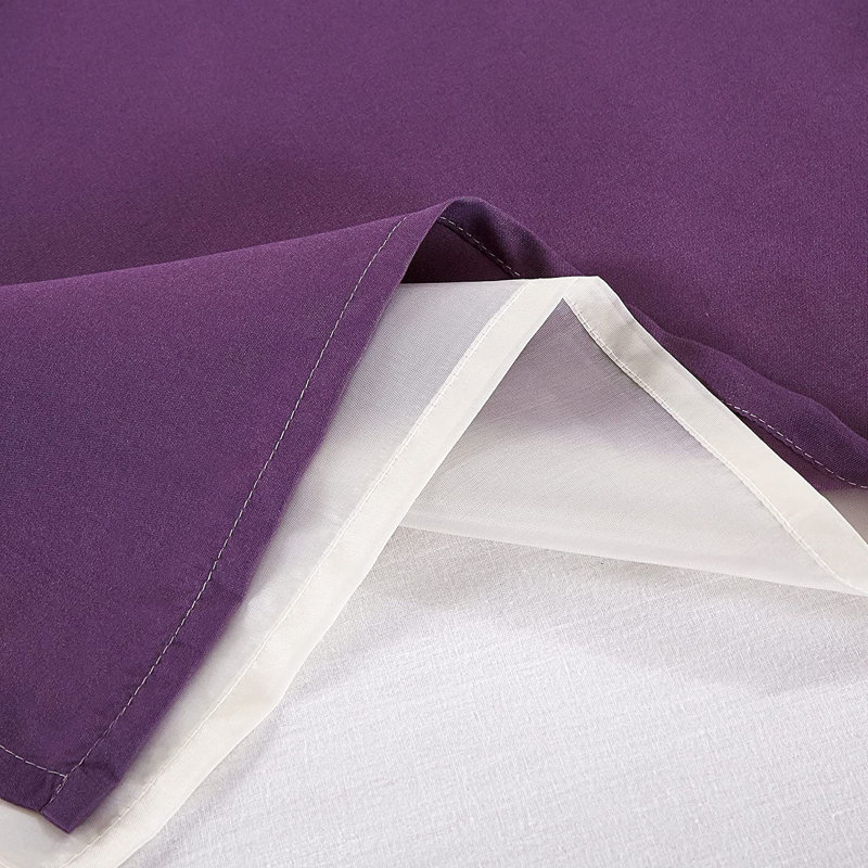 Lavender Purple Polyester Pleated Light-Filtering Window Panel Set