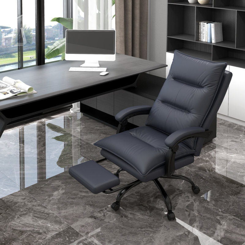 Vibration Massage Office Chair with Heat, Footrest, Adjustable Height, Armrest, High Back, Microfiber Comfy Computer Chair, Gray