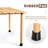 26x26in Bamboo Picnic Table with Carrying Bag + Free Picnic Pad, Outdoor Portable All-Purpose Table for Concerts, Camping, Beach, Tailgating, Patio, Kitchen, Living Room