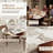 Luxe Double Pedestal Dining Table 86.61"93.7"- Rectangular Sintered Stone Table With Round Edges-1217217019-1221094142