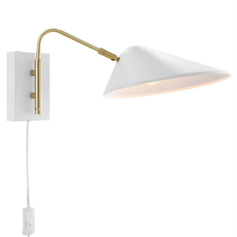 Modway Journey 7" Swing Arm Wall Sconce, White