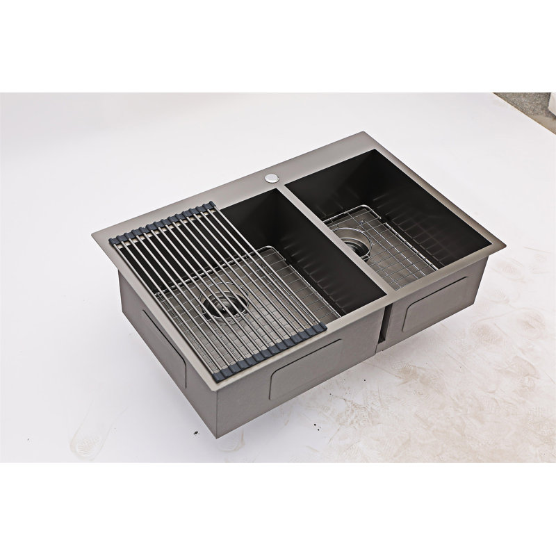 Drop In Double Bowl Kitchen Sink