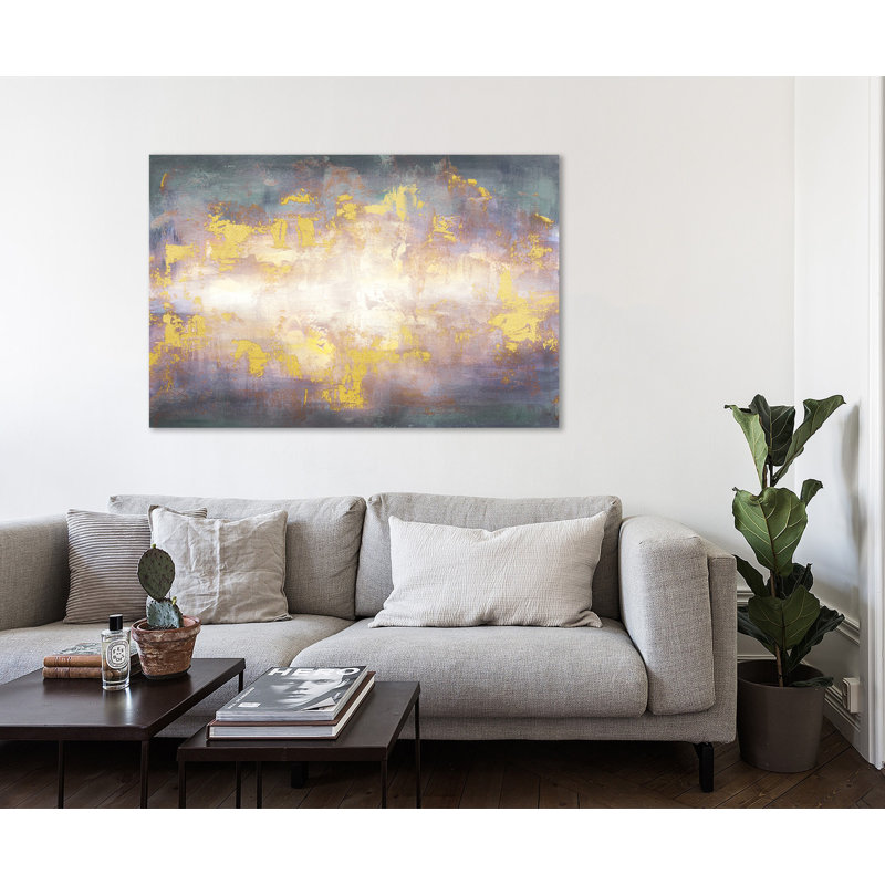 "Sunrise Pastel Abstract II", toile tendue par Mercer41, H 32 po x l 48 po x P 1,5 po