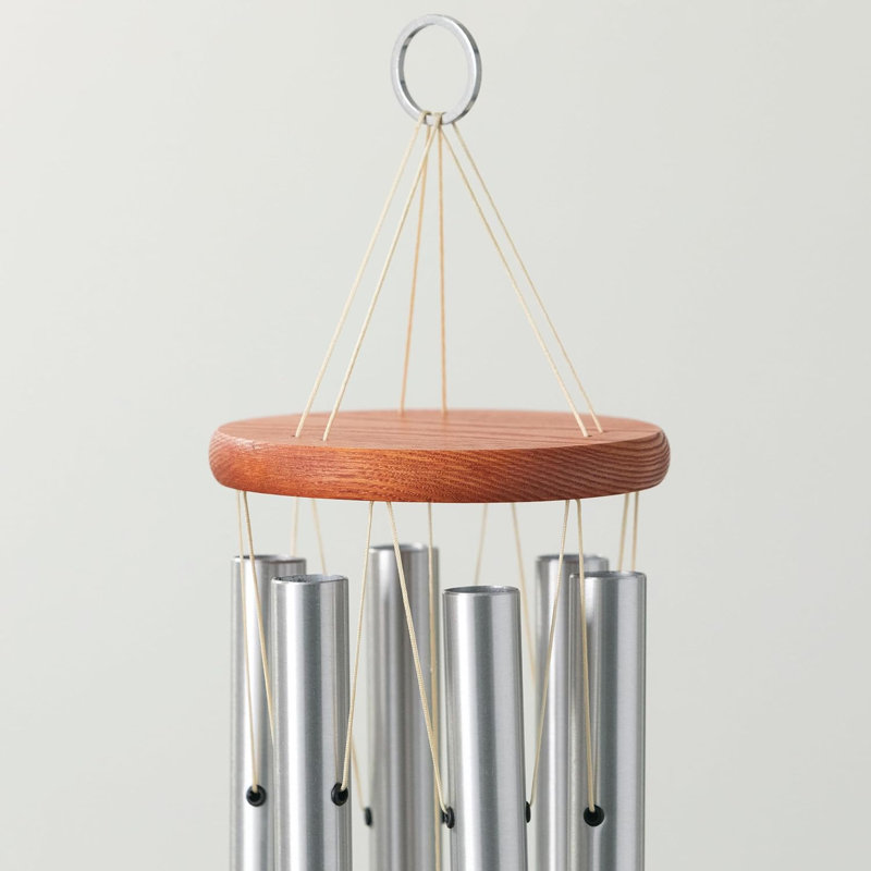 Carillon Woodstock Chimes, H 24 po x l 5 po x P 5 po, Argent / brun foncé