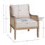 Chaise d'appoint Cane avec coussin de dossier amovible