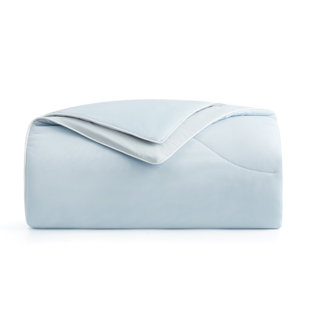 Washable Cooling Comforter, Lightweight Reversible Bed Blanket for Hot Sleepers, Soft Breathable Silky Smooth Feel for Summer