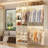 Navada Closet System with Wooden Drawers and Two Hanging Rods-58859331
