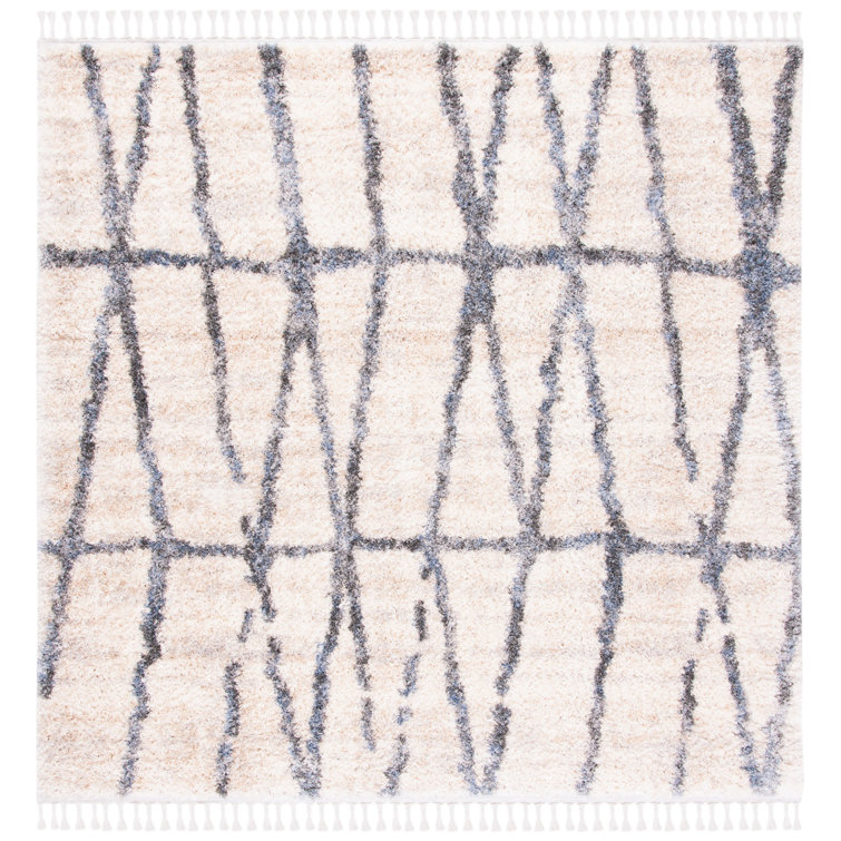 Triplett Fringe Shag Performance Geometric Rug