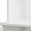 Garde-manger moderne avec crochets - blanc, portes vitrées et armoire à tablettes réglables avec portes blanches, caractéristique
