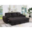 Canapé-lit modulaire réversible en molleton noir Teddy Vera95