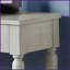 Table basse style chalet - Finition albâtre blanc avec tiroir caché Bois franc