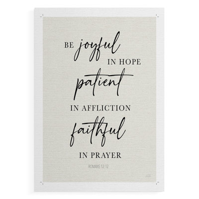 Be Joyful in Hope -Canvas Print Only - NOT FRAMED