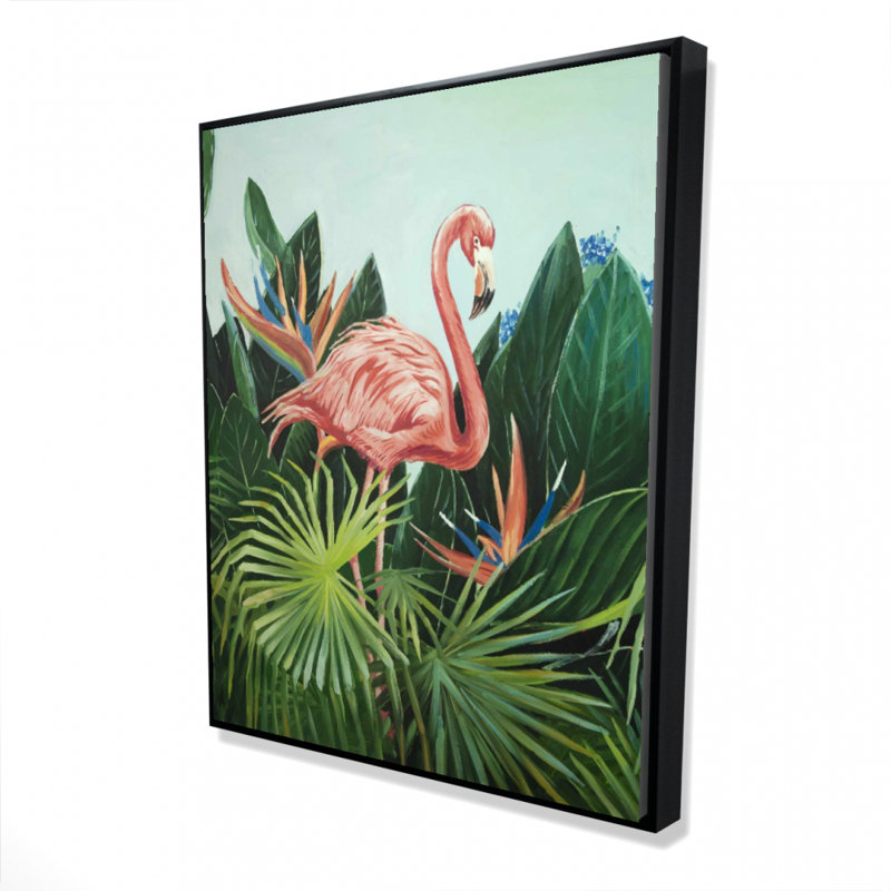 Impression de flamant tropical sur toile