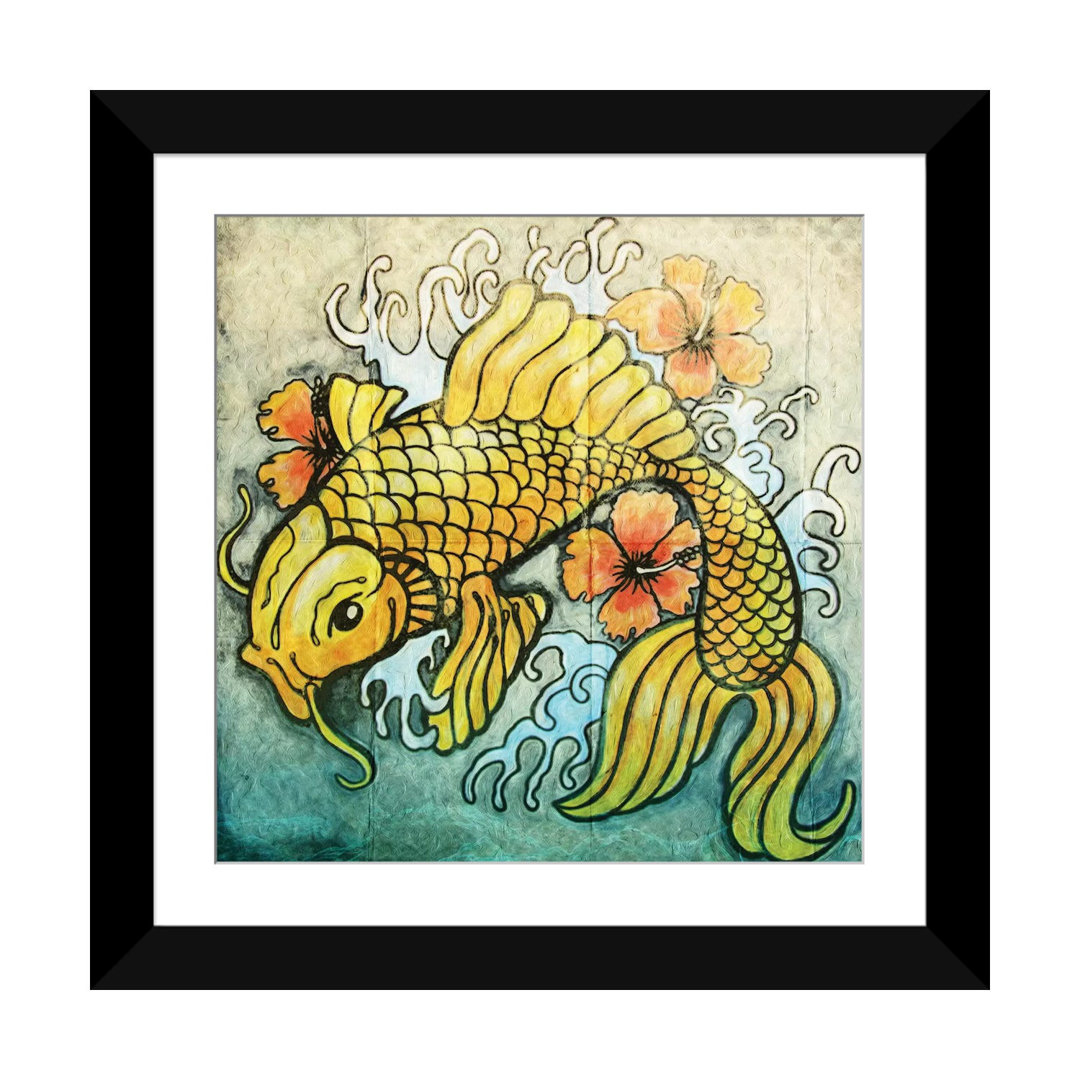 " Koi Fish " by Vin Zzep East Urban Home Mat 