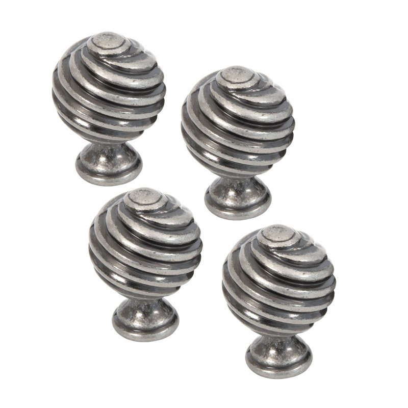 Pewter Twist Cabinet Knob Pack of 4