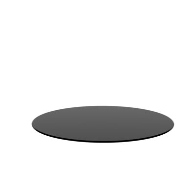 24" Round Black Tempered Glass 1/4" Thick Table Top, And Long-Lasting Edge, Great For Business Meeting Coffee Tables 24-Inch 1/4-Inch Smooth Surface Safe Hotel Dining Patio