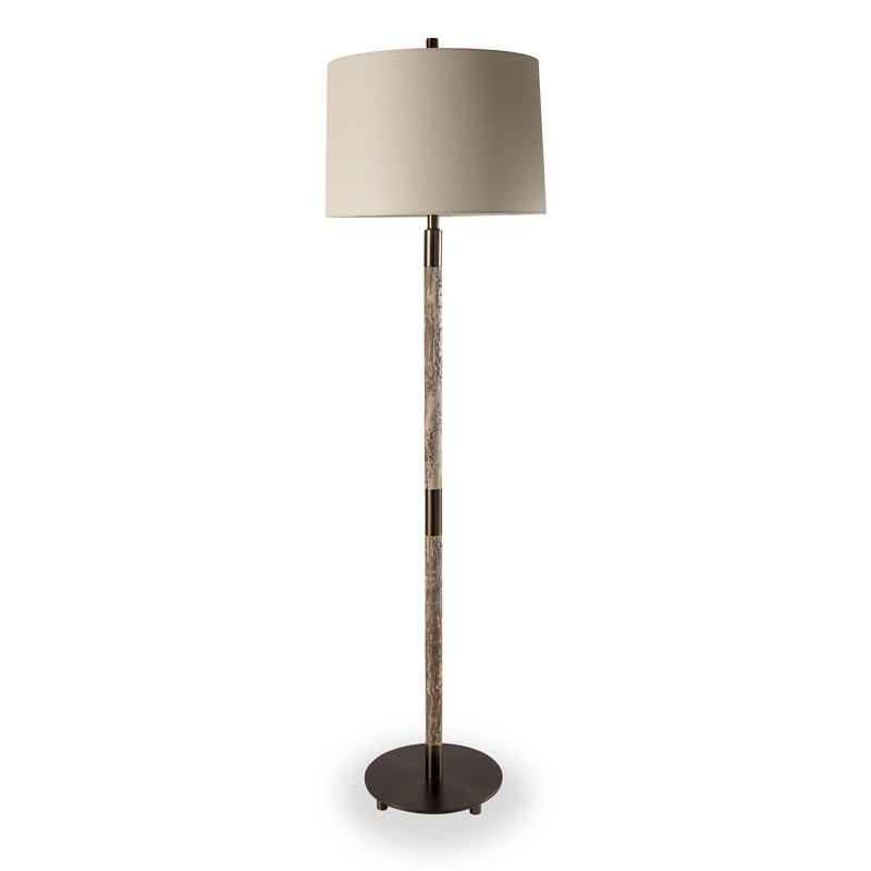 Tivoli Floor Lamp, Gray/Aged Brass