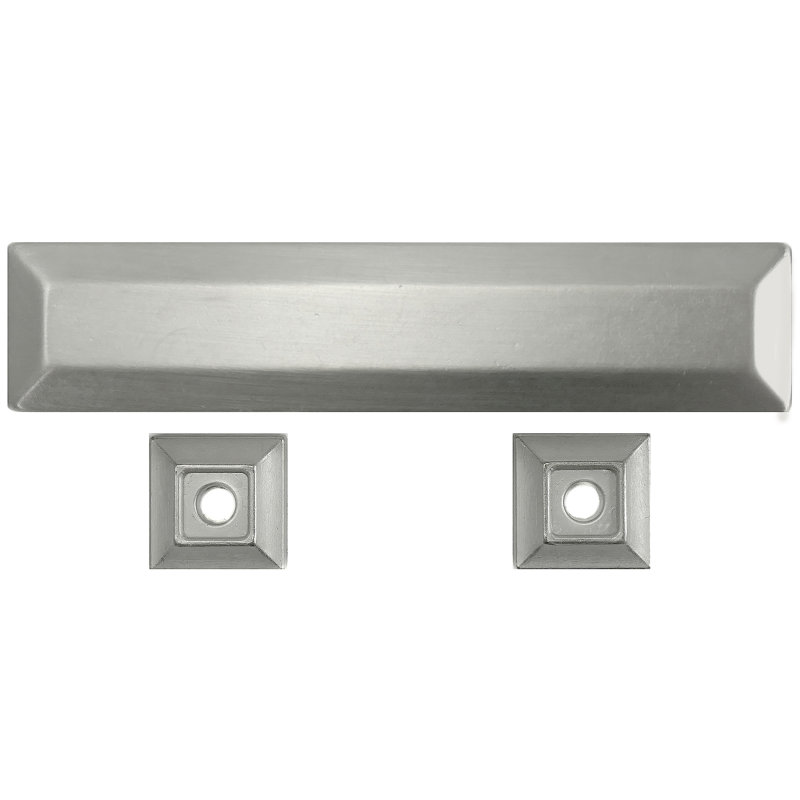 Satin Nickel 5" Modern Bar Pull with Mounting Hardware