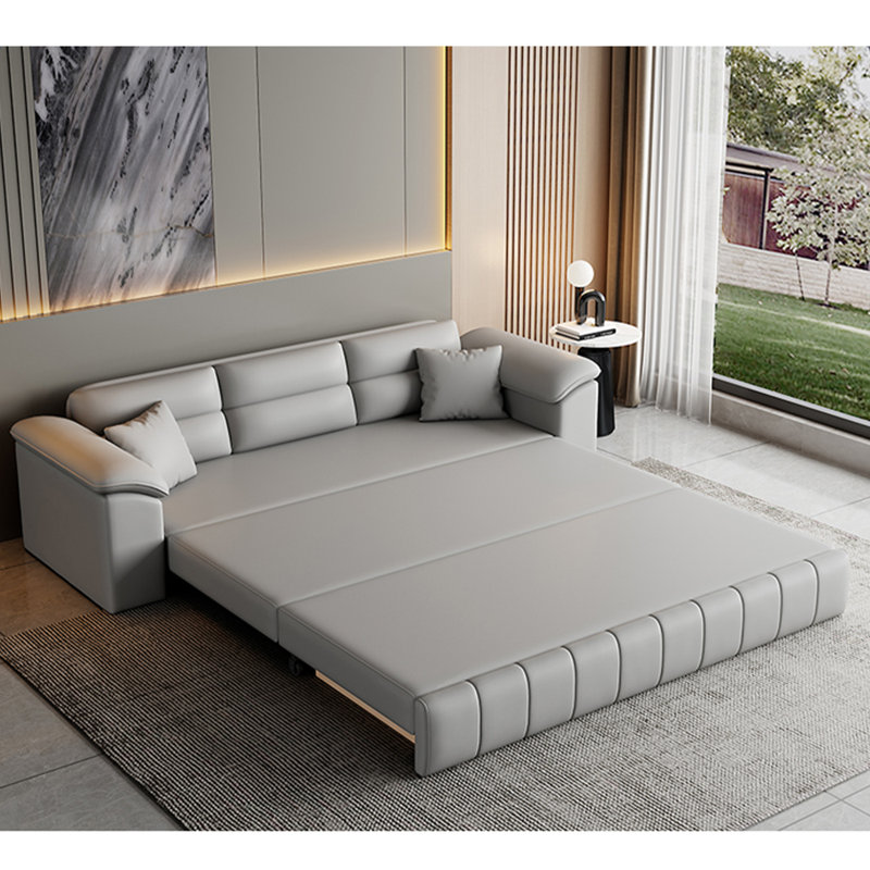 Canapé en cuir Minimalist Modern, H 33,9 po x l 98,4 po x P 33,1 po