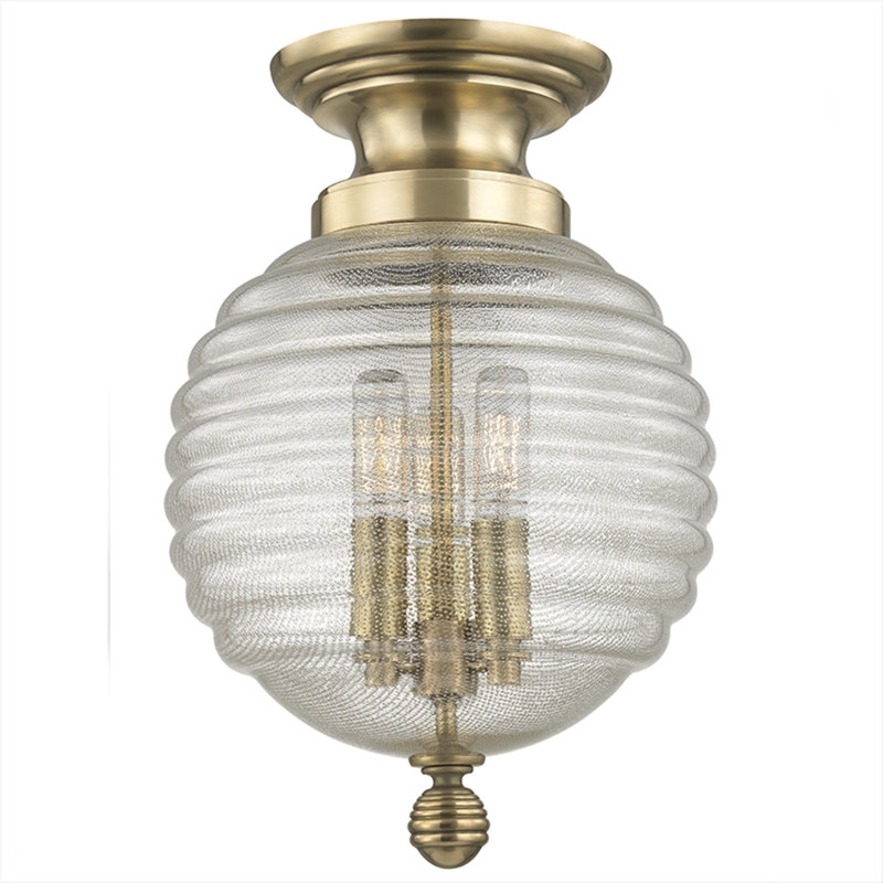 Coolidge 3 - Light Flush Mount, Aged Brass