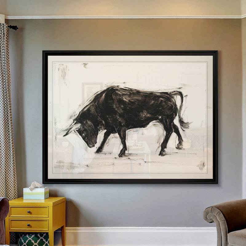 " Toro I ", 18.5" H x 24.5" W x 1.5" D, Black