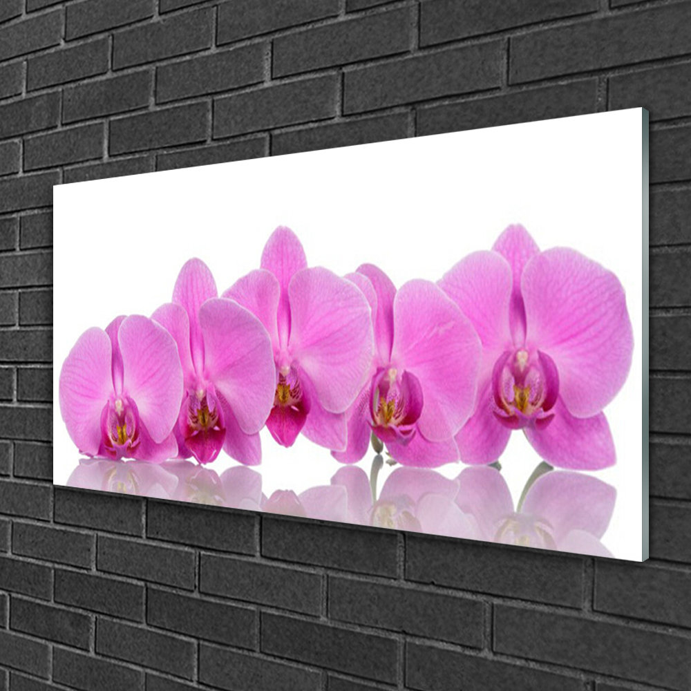 Glasbild Blumen Floral