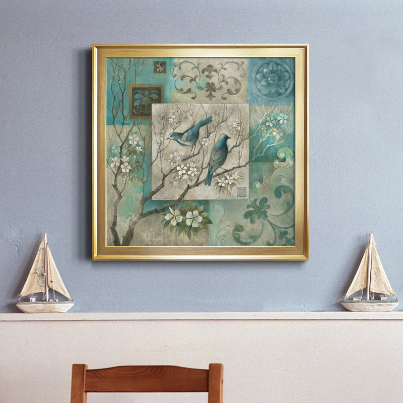 Arboretum Spring Song III - reproduction d'art sur toile, H 17,5 po x l 17,5 po x P 1,5 po, Or