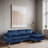Seph Velvet L-Shaped Sectional-522432564