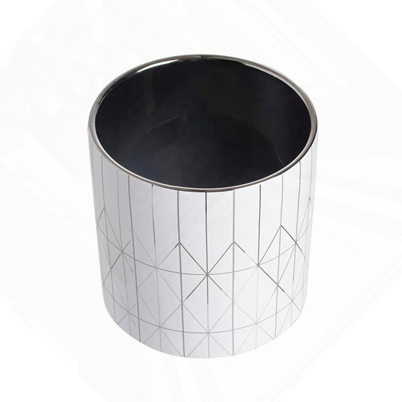 D6.3X6.3" Ceramic Planter, 6.3" H x 6.3" W x 6.3" D