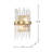 Westford Glossy Bronze 2-Light Crystal Glass Bar Wall Sconce