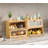 Double Layer Large Bamboo Bread Box For Kitchen Counter, Wooden Large Capacity Bread Storage Bin With Window Bread Holder (Brown)-111245695