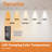 Ashlyn 52" Indoor Modern Ceiling Fan with Single-Tone Wood Grain Blades, LED Light and Remote