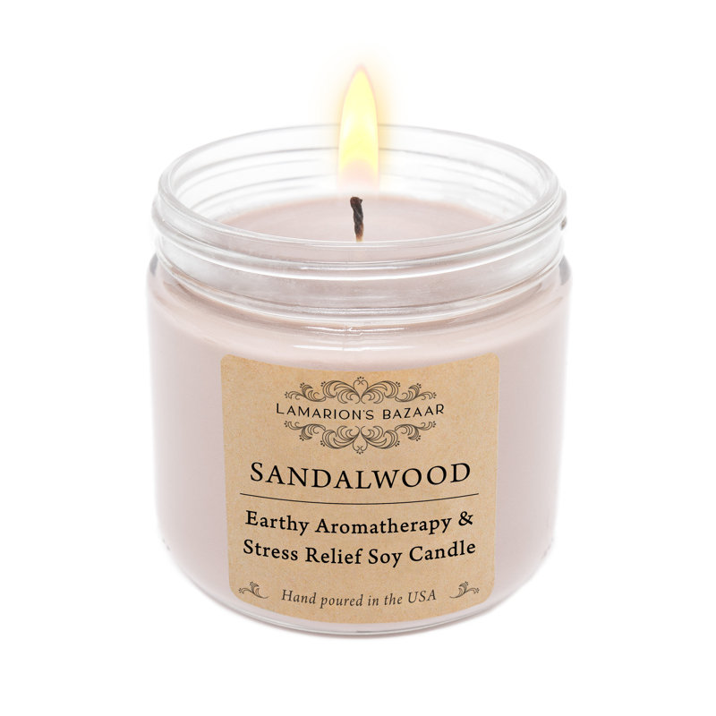 Bougie parfumée bois de santal - Bougie de soja Earthy