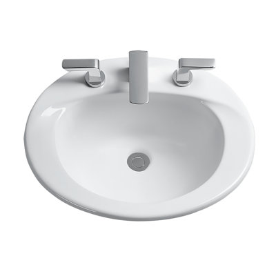 Supreme Vitreous China Oval Drop-in Bathroom Sink