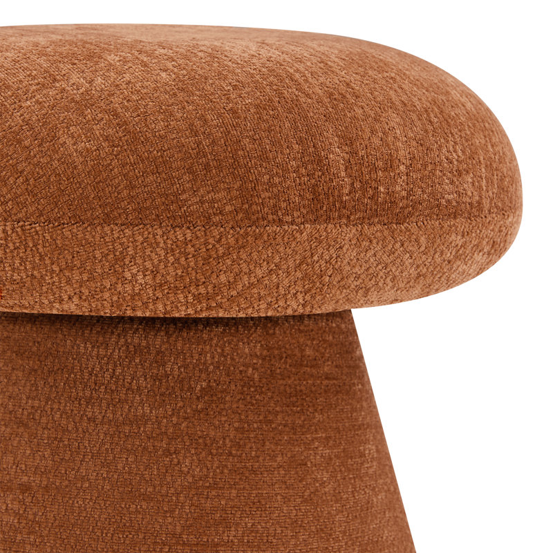 Tabouret de coiffeuse 16,1 po pivotant en chenille 16,1 po, Orange