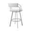 Tabouret de bar pivotant 26 po en similicuir et métal