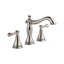 Robinet de salle de bain en nickel poli à 3 trous, 8 pouces pour lavabo sur meuble-lavabo à 2 poignées Cassidy, ensemble de bonde à poussoir en métal, nickel poli