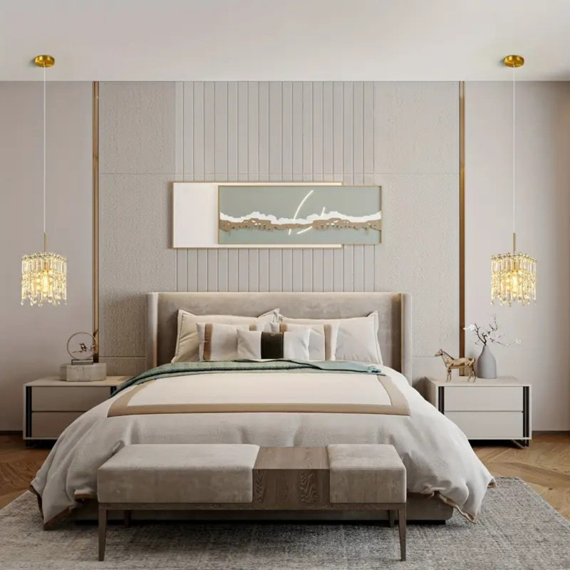 Paquet de 1 luminaire suspendu en cristal Modern Farmhouse
