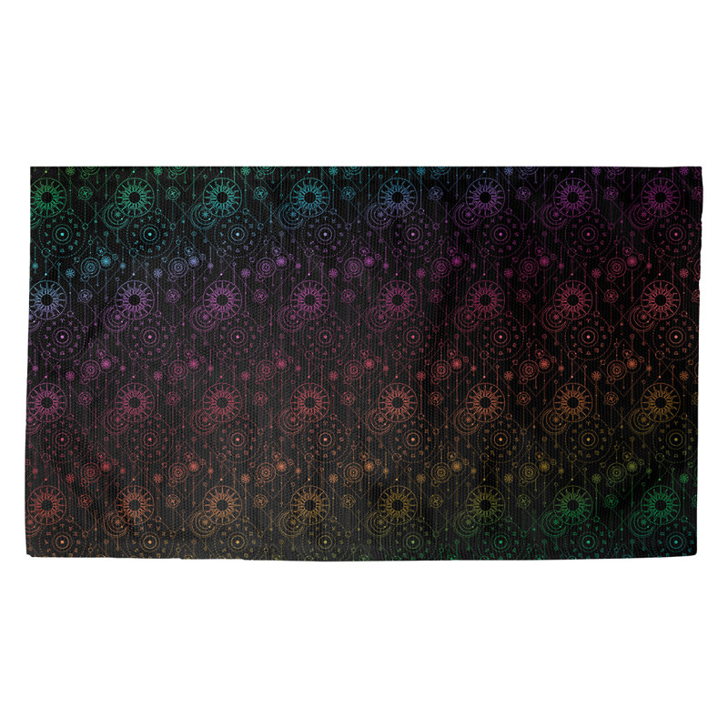 Tapis de porte d’intérieur astrologie Avicia, Rectangle 5 pi 2 1/2 po x 7 pi 2 po
