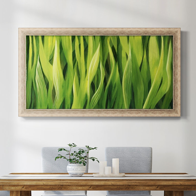 Toile encadrée de qualité supérieure Blades of Grass III - prête à être accrochée, H 25 po x l 45 po x P 1,25 po