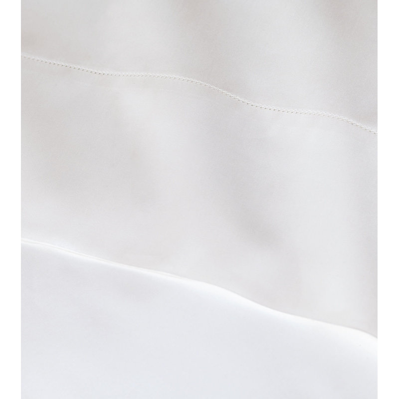 Roma Luxe Egyptian Cotton Sateen Sheet Set, Twin Sheet Set + 1 Pillowcase, White