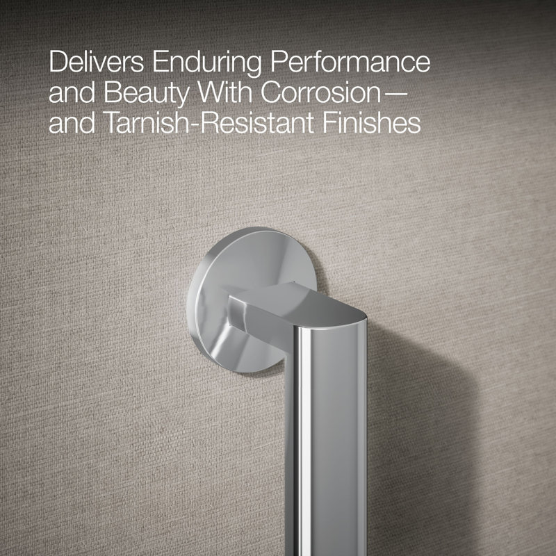 Components In Grab Bar, Polished Chrome, 18" W