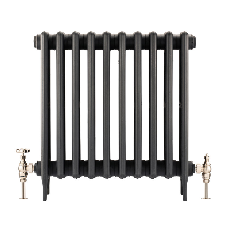 UK-16 Chrome Industrial Radiator Valve, Brushed Nickel
