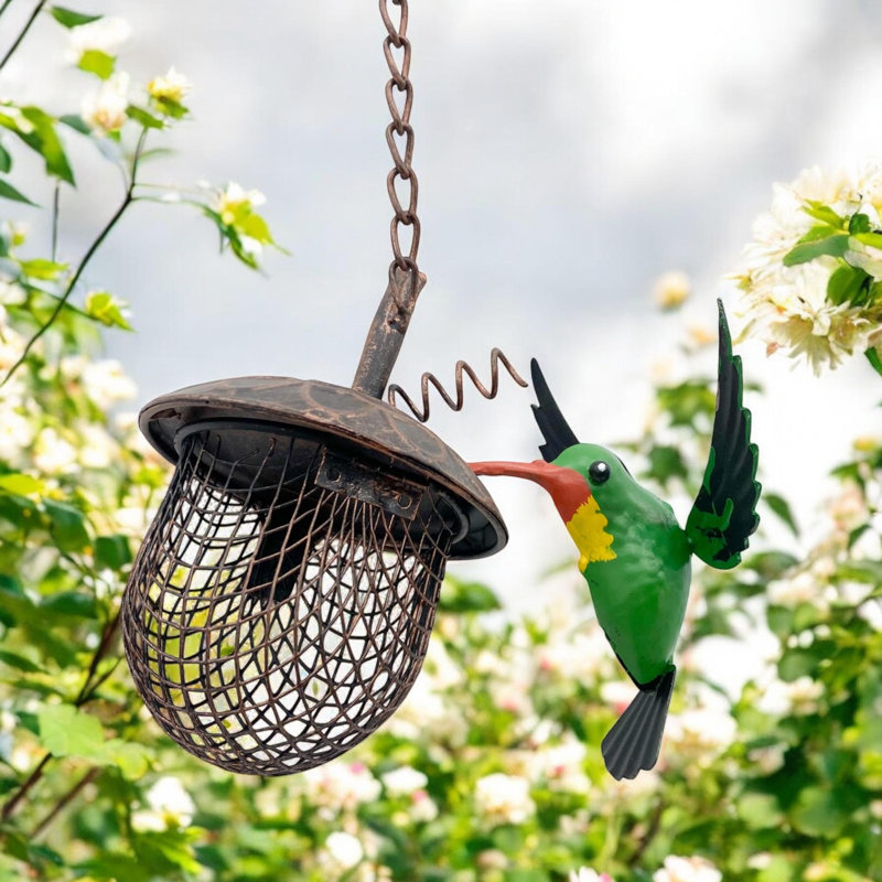 Brentan Metal Hanging Decorative Bird Feeder