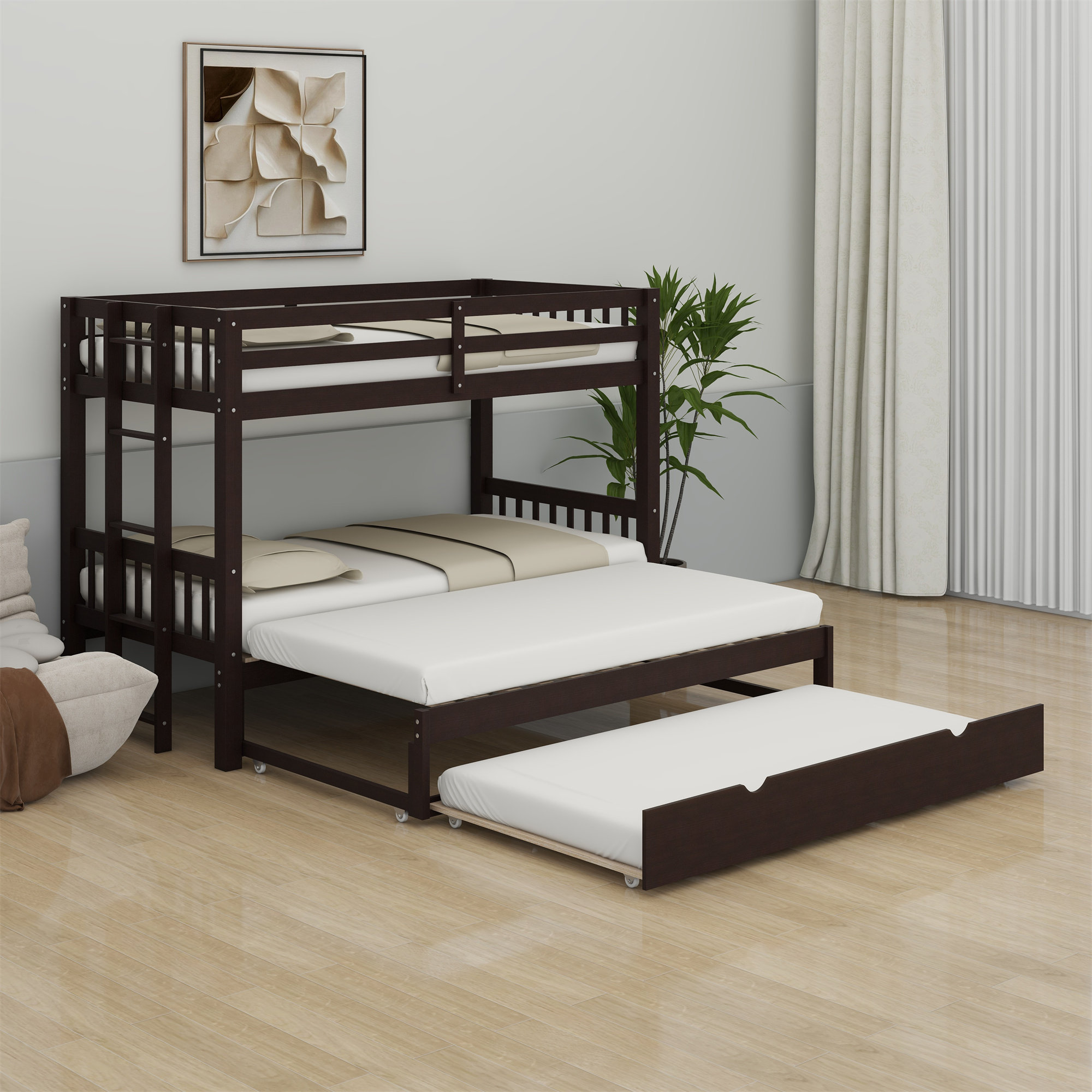 VEVOR Attic Steps Pull Down 12 Steps Attic Stairs Alloy Attic Access ...